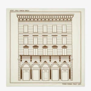 펜디 머플러 스카프 FXS323ATVCF0EXT White