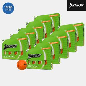 [10더즌 120알]던롭코리아 정품 스릭슨 소프트 필 14 브라이트 골프볼[남여공용][오렌지][2피스]