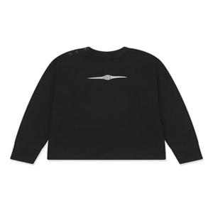 [블루테일]  AZH2TS02BK 버튼 디테일 블랙 티셔츠기모