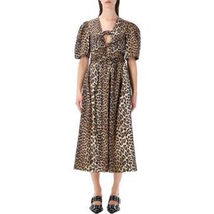 가니 미디 원피스 W03736488 943 Marrone