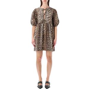 가니 미디 원피스 F97586488 943 Marrone