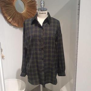 르피타 HC06 체크 폴리 셔츠(그린) L253BSH966