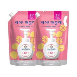 아이깨끗해 핸드워시 레몬향 리필 1.8L x 2개