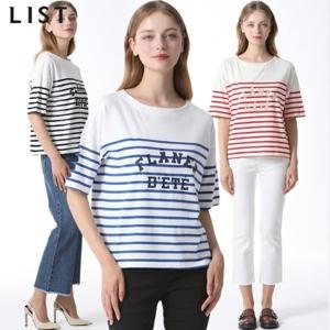 [르오트]코튼 레터링 스트라이프 티셔츠_18423542_588586