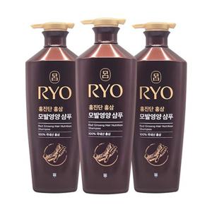 려 홍진단 홍삼 모발영양 샴푸 820ml 3개팩