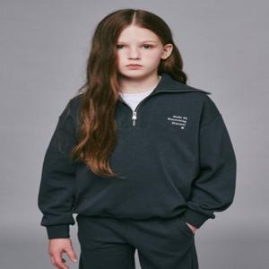 [블루테일]  AZH8TS02CG 차콜그레이 스트링 기모 하프집업