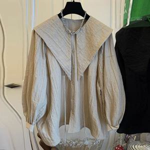 [넬리]바이잔 빅카라 블라우스_NB3BL070