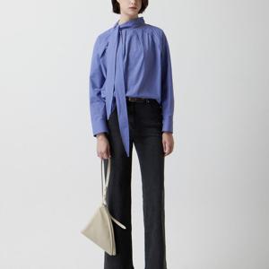 [쥬크]코튼 블렌디드 타이 블라우스  Z254MSC015