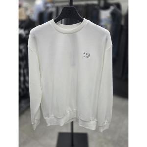 [써드케이]자수스마일포인트맨투맨 mq6tu136 001  화이트 DG