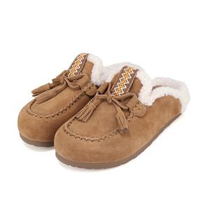 [바바라(슈즈)]바바라 소가죽 오블리크 여성 퍼 로퍼뮬 2종BBI567-JS