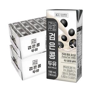 [건국유업] 건국 검은콩 두유 190ml 48팩(24팩 2박스)