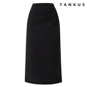 [탱커스]핀턱 셔링 랩 스타일 롱 스커트 (TX4SK009L0)