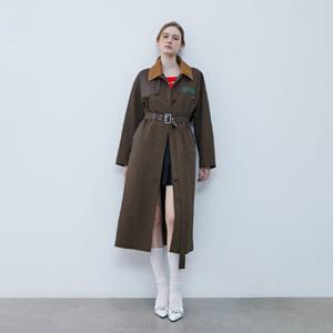 [에고이스트] ER3WC860 탈부착 코듀로이 카라 트렌치코트 (25년 가을) ER3WC860