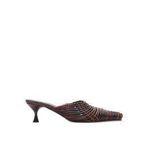 버버리 우븐 힐 뮬 55mm 8119419