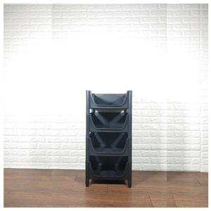 적층식 수납박스(4단)-블랙-고정형 적층수납장 수납상자 멀티박스 플라스틱정리함 정리함