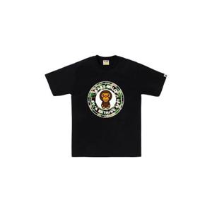 베이프 반팔 티셔츠 002TEL801003BK0 BLACK GREEN DOM