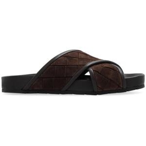 보테가베네타 인트레치아토 스웨이드 샌들 786883V3QE02113 BROW