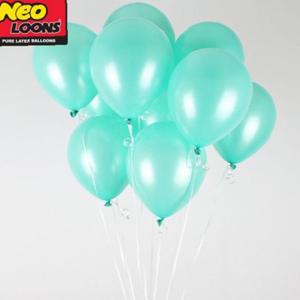 네오텍스 5인치 민트그린 펄 풍선 라운드 100개입