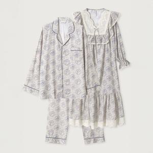 [바풀 주니어]바풀 LL5052-52 커플잠옷 면모달 원피스 잠옷 파자마 신혼부부 홈드레스