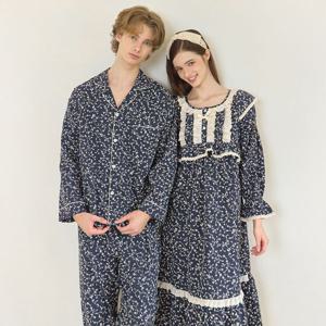 [바풀 주니어]바풀 LL5050-52 커플잠옷 순면 원피스 잠옷 파자마 신혼부부 홈드레스