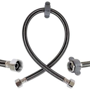 HK 세면대 양변기 스텐 연결 고압 호스 세면대용 40cm 조절대 세면기 수전 자바라 손조립 스프링 관붙이 앵글밸브 화장실 욕실