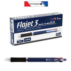 모닝글로리 플로젯 3색 볼펜 1타 (12개입) (네이비)