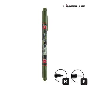 라인플러스 물로 지우는 수성 OHP펜 MF (12개입) 1다스 (빨강색)