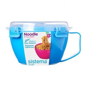 라면기전자레인지용기 뉴질랜드 시스테마 투고 누들볼 전자레인지용기 940ml (블루)