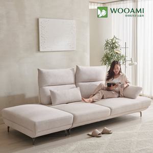 [착불][매장진열상품]우아미가구 코넬 3인 갤럭시원단 코브라 스윙 소파 +스툴 2color