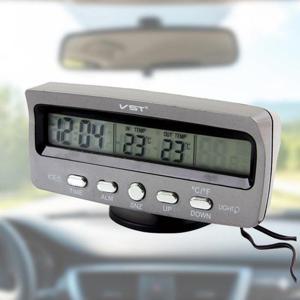 Coms 차량용 자동차용 만능시계 달력 온도계 알람
