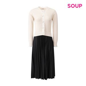 [숲]진주 버튼 프릴 플리츠 원피스 S5COP01