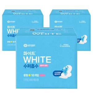 [화이트][화이트] 화이트 수퍼흡수 중형 18Px3팩 (42930058)