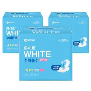 [화이트][화이트] 화이트 수퍼흡수 소형 18Px3팩 (42930057)