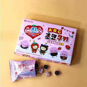 롯데웰푸드 2026 ABC 초코쿠키 스트로베리&초코 130g / 딸기시즌