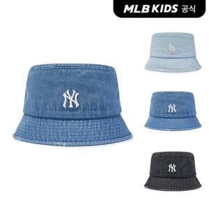 [MLB키즈 공식]26N 피그먼트 데님 워싱 버킷햇 (3color) 7AHTB026N