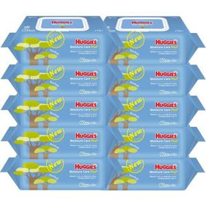 [땡큐온]하기스 모이스쳐케어 플러스 물티슈 캡 72매 x10입