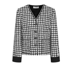 [제이제이 지고트]트위드 하운드투스 브이넥 재킷 GR2M0JK921