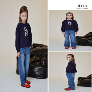 [빈BEEN]BA12TS02NV네이비 로고 자수장식 맨투맨 티셔츠