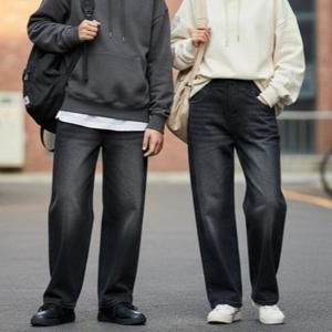 소이 세이브존07 세미와이드블랙진청바지 26S0207