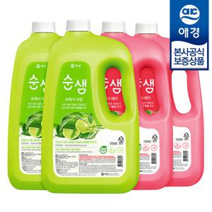 [애경][애경][S] 순샘 프레시 주방세제 3L x4개 +주방세제200ml