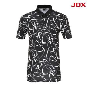 [JDX] 남성 패턴 메쉬 카라티셔츠(X5TSU2567BK)