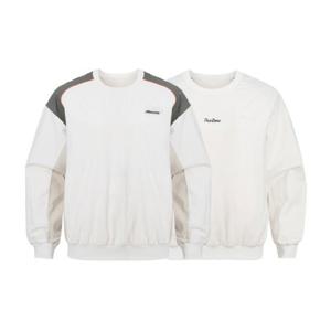 [미즈노(스포츠)]스몰로고 리버시블 2 in 1 스포티 맨투맨 아이보리 32YC455048