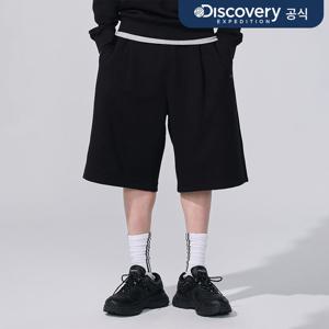 [디스커버리] 유니 니트 트레이닝 버뮤다 쇼츠 (BLACK) DXTB3A061-BKS