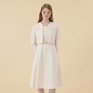 [케네스 레이디]버튼 포인트 트위드 원피스 (EGOPOJ98)