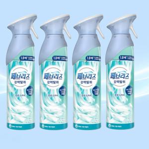 페브리즈 실내 차량 공기 탈취제 에어 강력 탈취 린넨 스카이 165g x 4개
