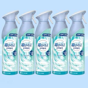 페브리즈 실내 차량 공기 탈취제 에어 강력 탈취 린넨 스카이 165g x 5개