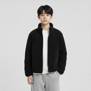 행텐틴즈 동백01 퍼 플리스 집업_블랙 14560-010-204-08-100