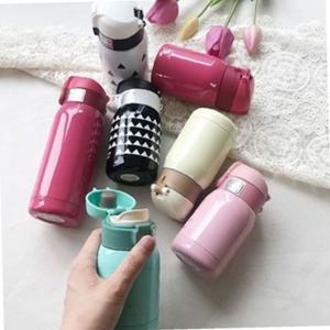 원터치 보온보냉 이중진공 텀블러 귀여운 디자인 소형