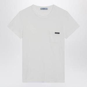 프라다 반팔 티셔츠 3573BOOO18ZE White