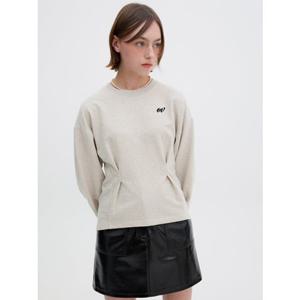 [올리브데올리브] (올리브데올리브)OW4AE856 볼륨 소매 자수 맨투맨 티셔츠 OW4AE856